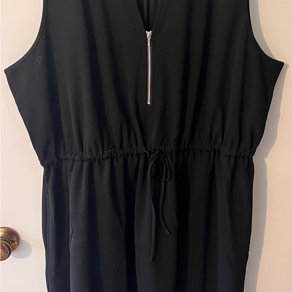 Maurice’s Black Sleeveless Dress with Zipper and pockets